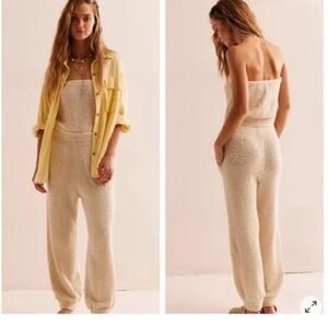Free People Beach Claire One-Piece in Neutral Size Med Retail $78 NWOT